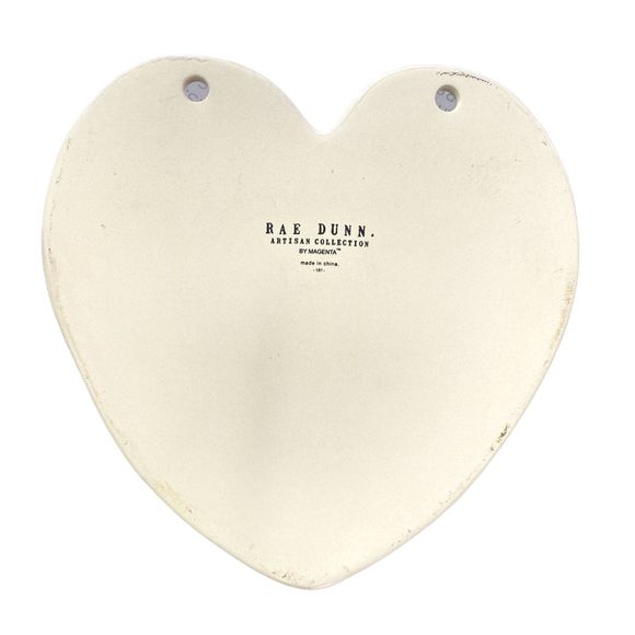 Rae Dunn VALENTINE XOXO Puff Heart Ceramic Wall Planter NEW - Picture 4 of 8